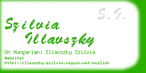 szilvia illavszky business card